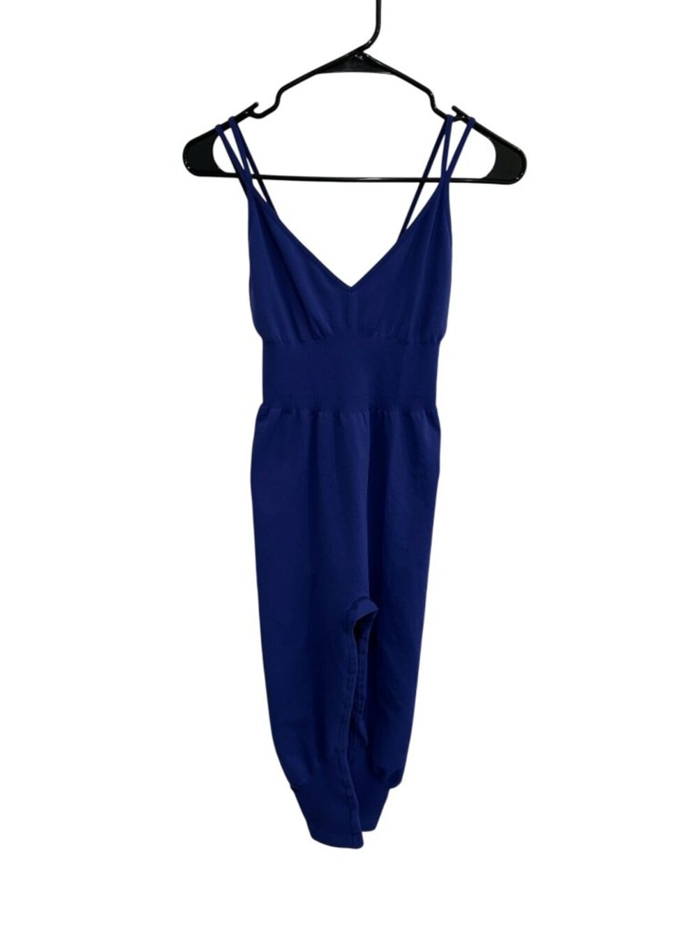 Fundament M/L Royal Blue Jumpsuit Double Spaghetti Straps Ribbed Minimalist Y2K